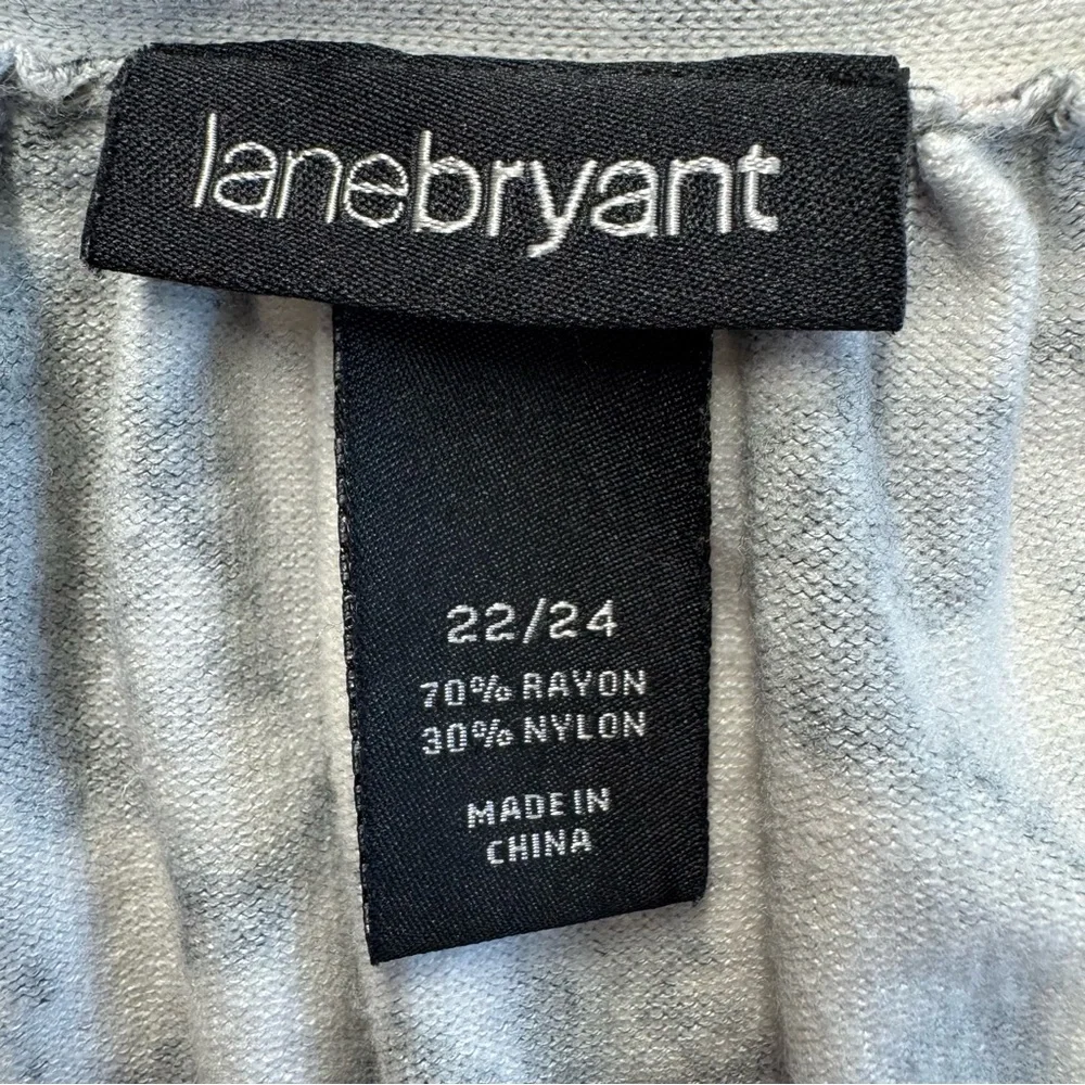 Lane Bryant Black & White Floral Long Sleeve V Neck Blouse Plus Size 22/24 #190 - Picture 7 of 7